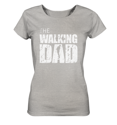 Ladies Organic Shirt - The Walking Dad - Trage DAD2 - L - meliert - Heather Grey S front light