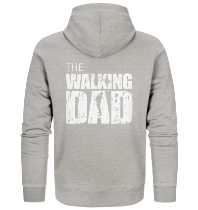 Organic Zipper - The Walking Dad - Trage DAD2 - D Organic Zipper - The Walking Dad - Trage DAD2 - L - Heather Grey XS back light