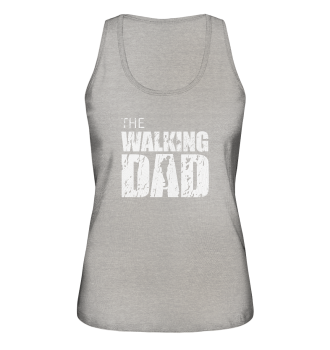 Ladies Organic Tank-Top - The Walking Dad - Trage DAD2 - L - Heather Grey S front light
