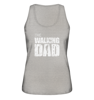 Ladies Organic Tank-Top - The Walking Dad - Trage DAD2 - L - Heather Grey S front light