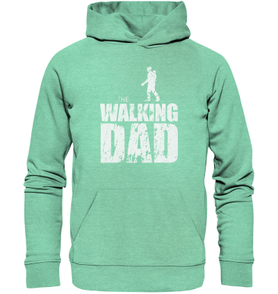 Organic Hoodie - The Walking Dad - Trage DAD1 - L - Mid Heather Green XS front light