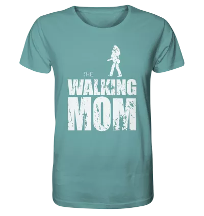 Organic Shirt - The Walking Mom - Trage Top-L - Citadel Blue XS front light