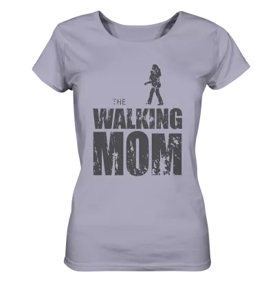 Ladies Organic Shirt - The Walking Mom - Trage Top-D - Lavender S front dark