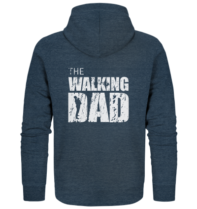 Organic Zipper - The Walking Dad - Trage DAD3 - L - Dark Heather Blue XS back light