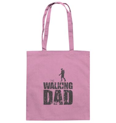 Baumwolltasche - The Walking Dad - Trage DAD1 - D - Classic Pink ca  38x42 front dark