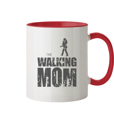 Tasse - The Walking Mom - Trage MOM1 - D - zweifarbig - Rot 330ml front dark