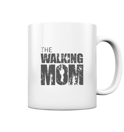 Tasse - glossy - The Walking Mom - Trage MOM2 - D - White glossy 330ml front dark