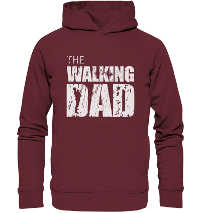 Organic Fashion Hoodie - The Walking Dad - Trage DAD3 - L - Burgundy XS front light