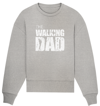 Organic Oversize Sweatshirt - The Walking Dad - Trage DAD3 - L - Heather Grey S front light