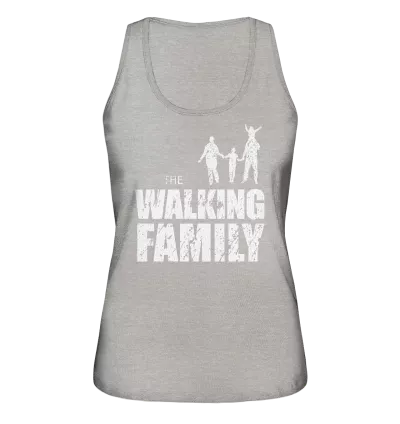 Ladies Organic Tank-Top - The Walking Family - FAMILY1 - L - Heather Grey S front light