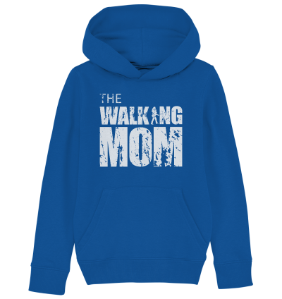 Kids Organic Hoodie - The Walking Mom - Trage MOM3 - Royal Blue 110116 5-6 front light