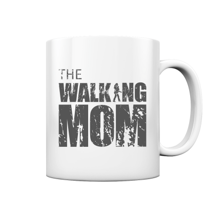 Tasse glossy - The Walking Mom - Trage MOM3-D - White glossy 330ml front dark