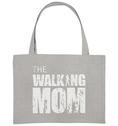 Organic Shopping Bag - The Walking Mom - Trage MOM3 - Heather Grey ca  49x37 front light