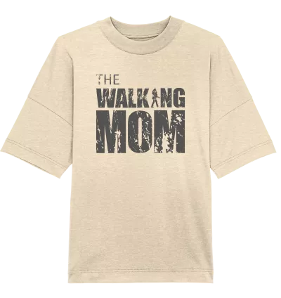 Organic Oversize Shirt - The Walking Mom - Trage MOM3-D - Natural Raw XS front dark