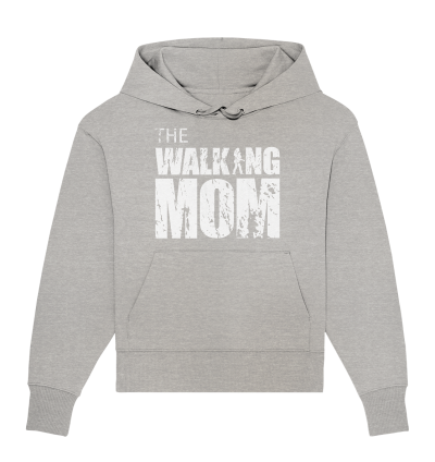 Organic Oversize Hoodie - The Walking Mom - Trage MOM3 - Heather Grey S front light