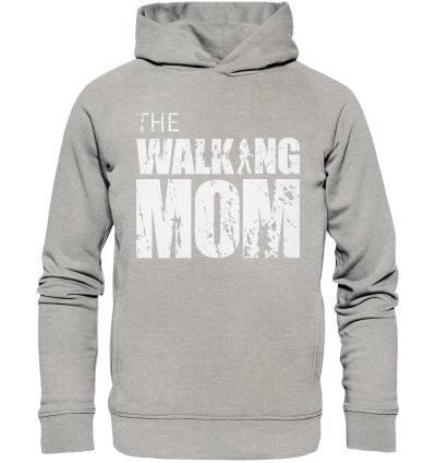 Organic Fashion Hoodie - The Walking Mom - Trage MOM3 - Heather Grey XS front light