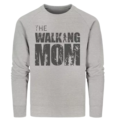 Organic Sweatshirt - The Walking Mom - Trage MOM3-D - Heather Grey S front dark