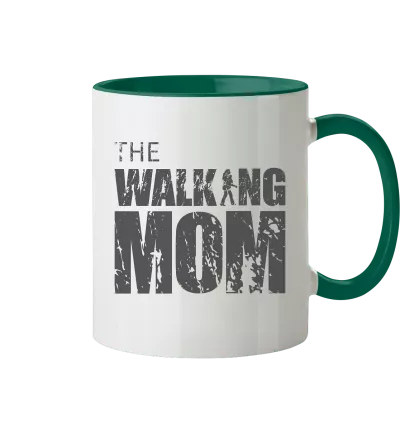 Tasse - The Walking Mom - Trage TWM3 - zweifarbig - Dunkelgruen 330ml front light