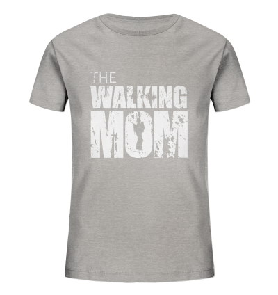 Kids Organic Shirt - The Walking Mom - Trage MOM2 - L - Heather Grey 98104 3-4 front light