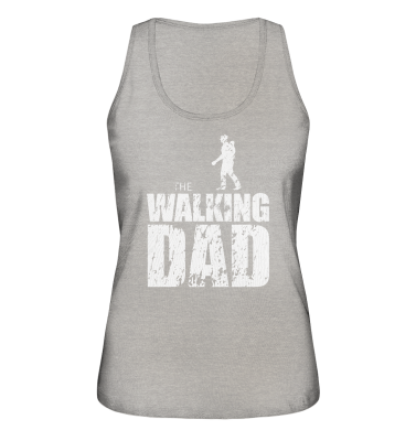 Ladies Organic Tank-Top - The Walking Dad - Trage DAD1 - L - Heather Grey S front light