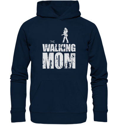 Organic Hoodie - The Walking Mom - Trage MOM1 - L - French Navy XS front light
