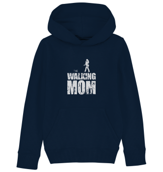 Kids Organic Hoodie - The Walking Mom - Trage MOM1 - L - French Navy 110116 5-6 front light