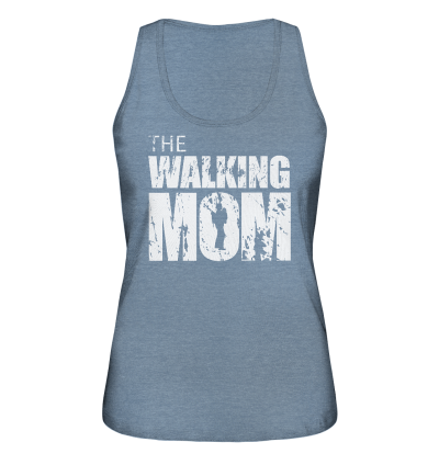 Ladies Organic Tank-Top - The Walking Mom - Trage MOM2 - L - Mid Heather Blue S front light