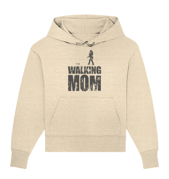Organic Oversize Hoodie - The Walking Mom - Trage MOM1 - D - Natural Raw S front dark