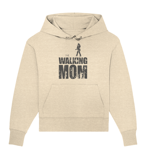 Organic Oversize Hoodie - The Walking Mom - Trage MOM1 - D - Natural Raw S front dark