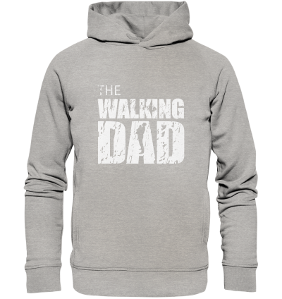 Organic Fashion Hoodie - The Walking Dad - Trage DAD2 - L - Heather Grey XS front light