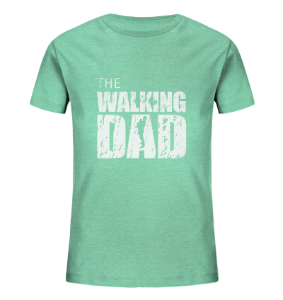 Kids Organic Shirt - The Walking Dad - Trage DAD2 - L - Mid Heather Green 98104 3-4 front light