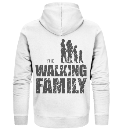 Organic Zipper - The Walking Family - FAMILY2-D Organic Zipper - The Walking Family - FAMILY2-D - White S back dark