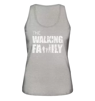 Ladies Organic Tank-Top - The Walking Family - FAMILY3 - Heather Grey S front light