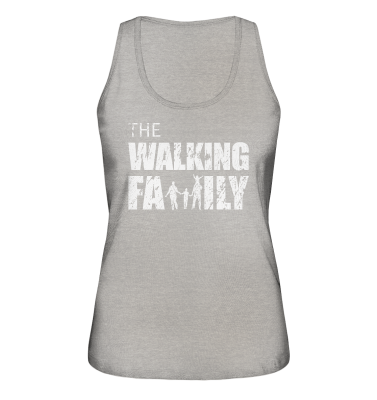 Ladies Organic Tank-Top - The Walking Family - FAMILY3 - Heather Grey S front light
