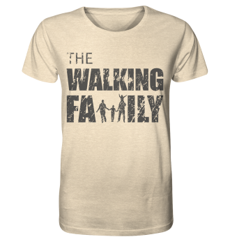 Organic Shirt - The Walking Family - FAMILY3-D - Natural Raw XS front dark