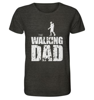 Organic Shirt  - The Walking Dad - Trage DAD1 - L meliert - Dark Heather Grey XS front light