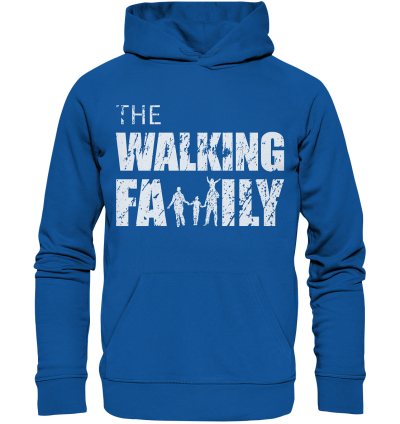 Organic Basic Hoodie - The Walking Family - FAMILY3 - Royal Blue XS front light