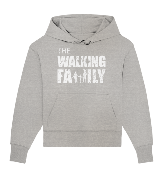 Organic Oversize Hoodie - The Walking Family - FAMILY3 - Heather Grey S front light