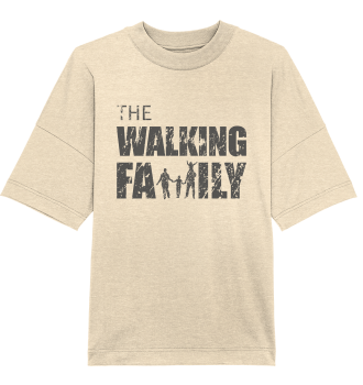 Organic Oversize Shirt - The Walking Family - FAMILY3-D - Natural Raw XS front dark