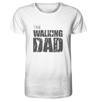Organic Shirt - The Walking Dad - Carrier DAD3 - D - White XS front dark Organic Shirt - The Walking Dad - Carrier DAD3 - D - White XS front dark