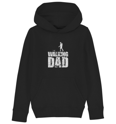 Kids Organic Hoodie - The Walking Dad - Trage DAD1 - L - Black 110116 5-6 front light
