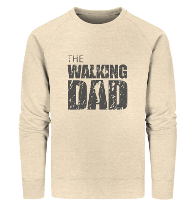 Organic Sweatshirt - The Walking Dad - Trage DAD2 - D - Natural Raw S front dark