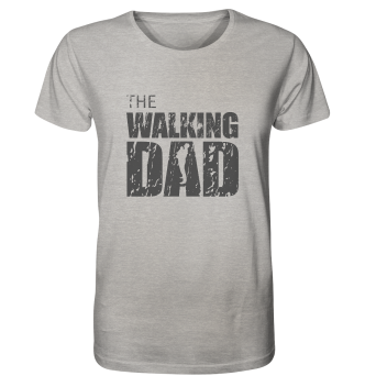 Organic Shirt - The Walking Dad - Trage DAD2 - D - meliert - Heather Grey XS front dark Organic Shirt - The Walking Dad - Trage DAD2 - D - meliert - Heather Grey XS front dark